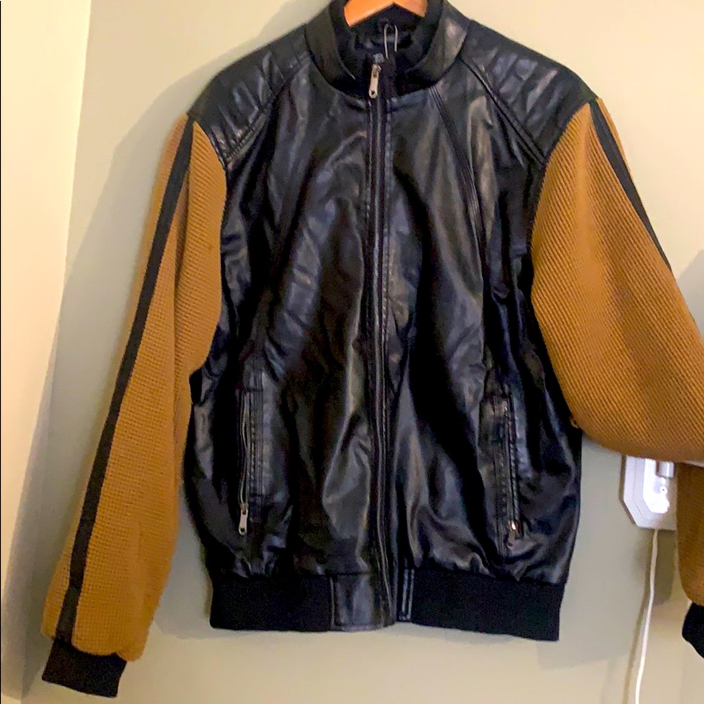 Tim Baker vegan leather mens jacket 2XL